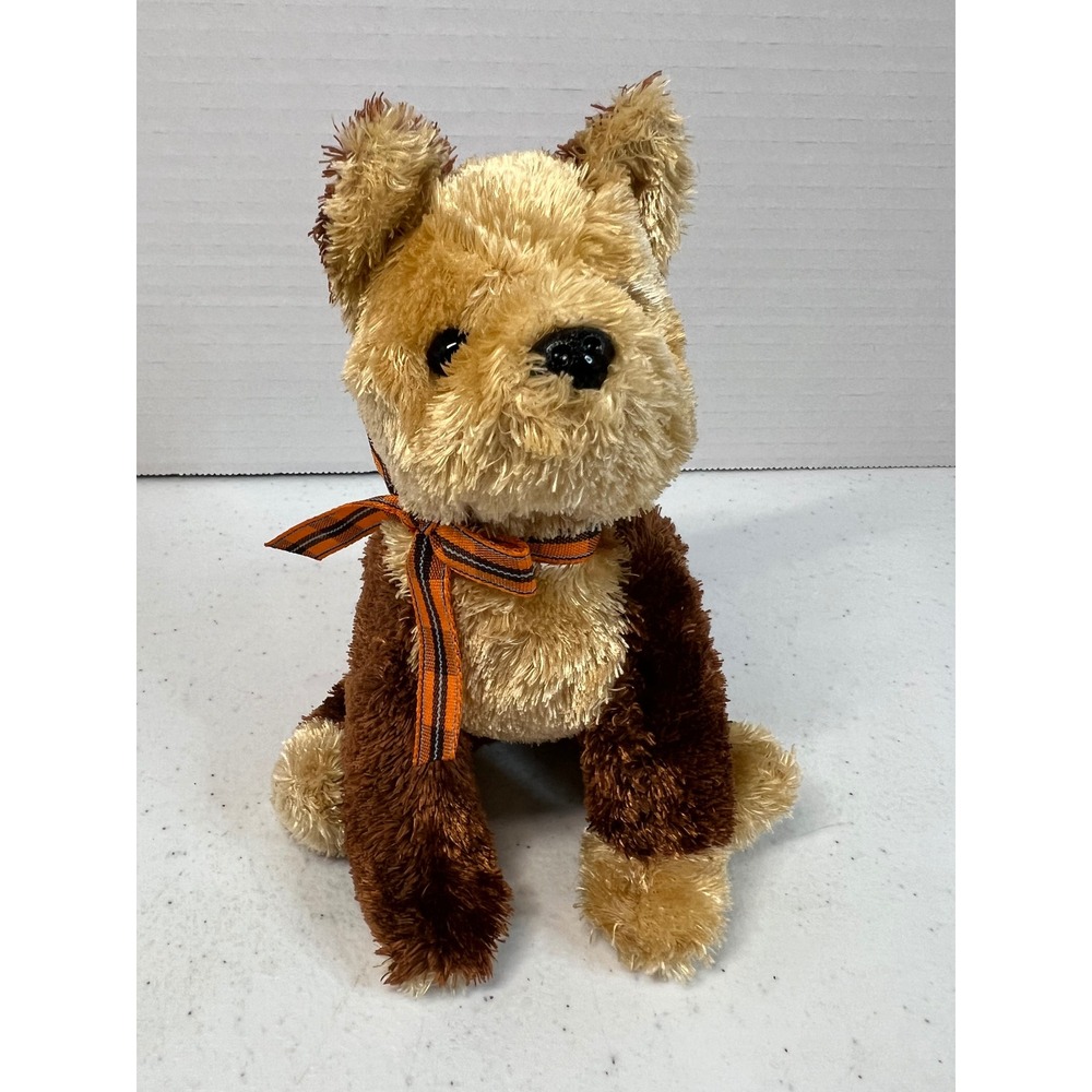 Ty Beanie Babies Fidget the Dog Brown Tan Terrier Plush Stuffed Animal 6.5 inch